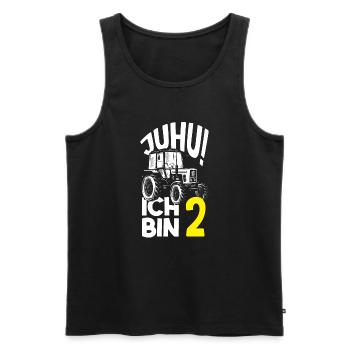 2. Geburtstag Traktor 2 Jahre Geburtstagsshirt - Männer Premium Bio Tank Top - Schwarz - Vorne - Michal (187cm)