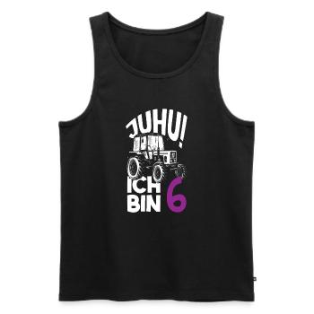 6. Geburtstag Traktor 6 Jahre Geburtstagsshirt - Männer Premium Bio Tank Top - Schwarz - Vorne - Michal (187cm)