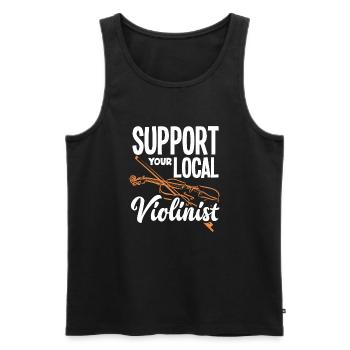 Violin Violin Violinist Violin Player - Men's Premium Organic Tank Top - black - Front - AI Model Male 178 light (178cm)