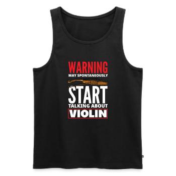 Violin Violin Violinist Violin Player - Men's Premium Organic Tank Top - black - Front - AI Model Male 178 light (178cm)