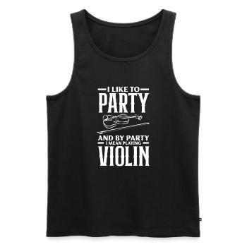 Violon Violon Violoniste Joueur de violon - Débardeur bio Premium Homme - noir - Devant - Michal (187cm)