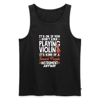 Violon Violon Violoniste Joueur de violon - Débardeur bio Premium Homme - noir - Devant - Michal (187cm)