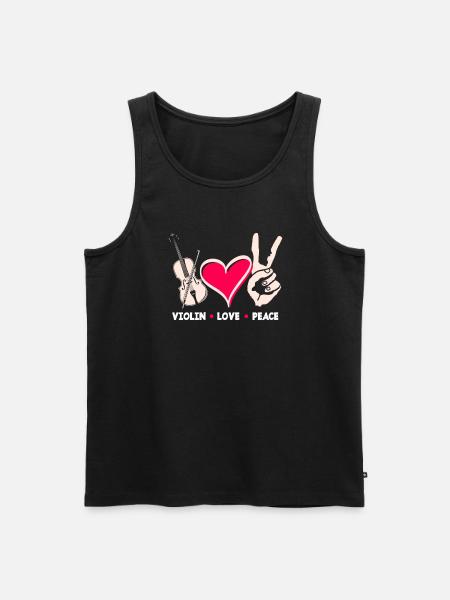 Violin Violin Violinist Violin Player - Men's Premium Organic Tank Top - black