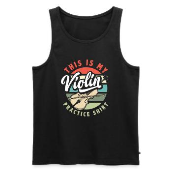 Violin Violin Violinist Violin Player - Men's Premium Organic Tank Top - black - Front - AI Model Male 178 light (178cm)