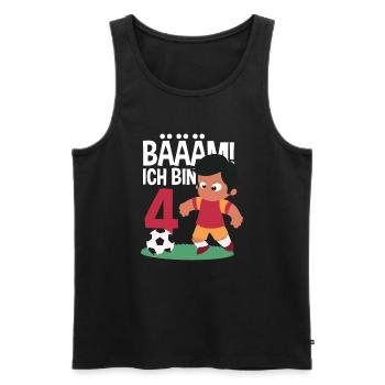 4e anniversaire 4 ans de football joueur de football - Débardeur bio Premium Homme - noir - Devant - Michal (187cm)