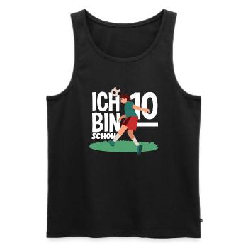 10e anniversaire 10 ans Football Joueur de football - Débardeur bio Premium Homme - noir - Devant - Michal (187cm)