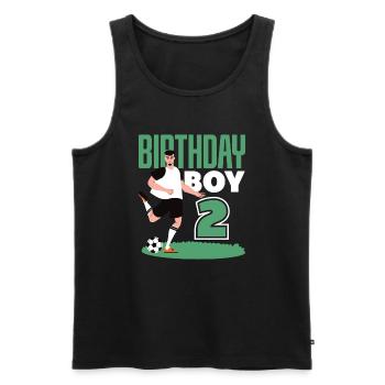 2e anniversaire 2 ans footballeur joueur de football - Débardeur bio Premium Homme - noir - Devant - Michal (187cm)