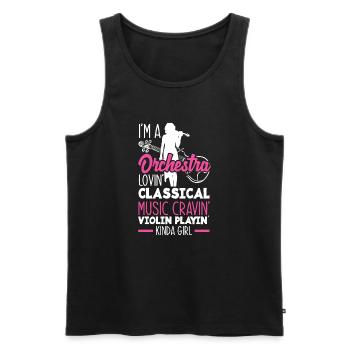 Violin Violin Violinist Violin Player - Men's Premium Organic Tank Top - black - Front - AI Model Male 178 light (178cm)
