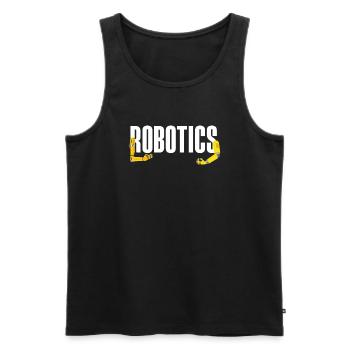 Programmeur de robots robotiques - Débardeur bio Premium Homme - noir - Devant - Michal (187cm)