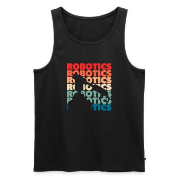Programmeur de robots robotiques - Débardeur bio Premium Homme - noir - Devant - Michal (187cm)