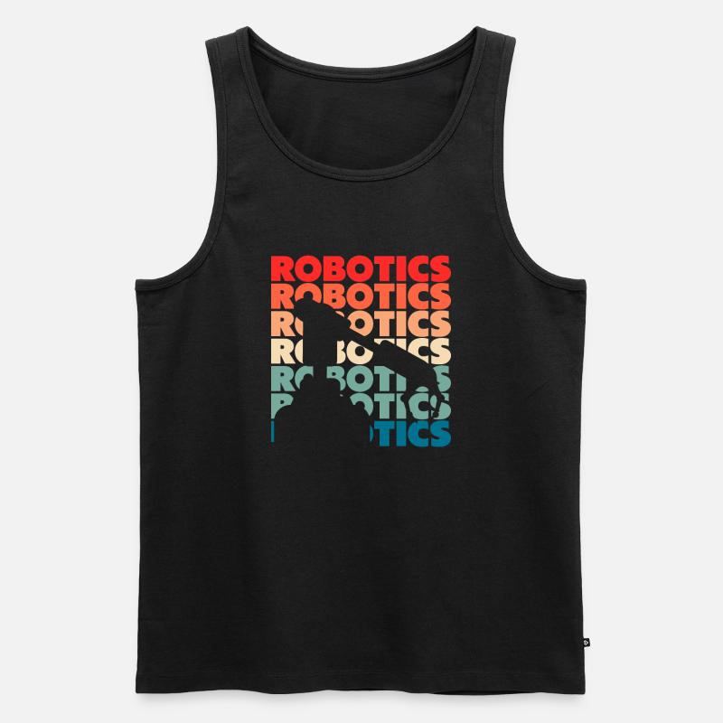 Programmeur de robots robotiques - Débardeur bio Premium Homme - noir