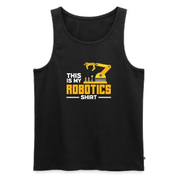 Robotics Robot Programmer - Men's Premium Organic Tank Top - black - Front - Michal (187cm)
