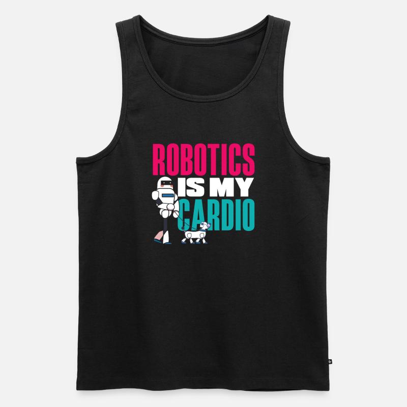 Programmeur de robots robotiques - Débardeur bio Premium Homme - noir