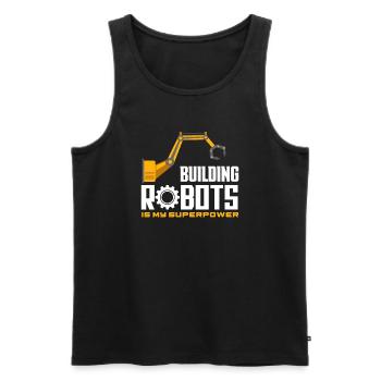 Robotics Robot Programmer - Men's Premium Organic Tank Top - black - Front - Michal (187cm)