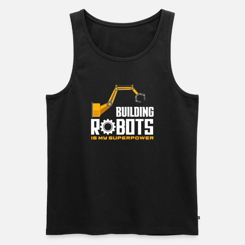 Programmeur de robots robotiques - Débardeur bio Premium Homme - noir