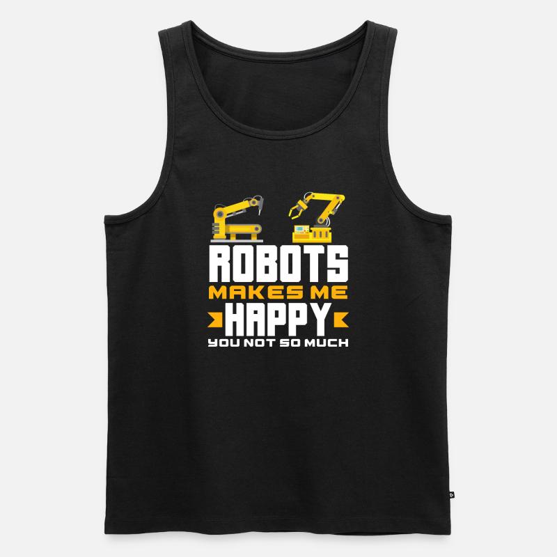 Programmeur de robots robotiques - Débardeur bio Premium Homme - noir