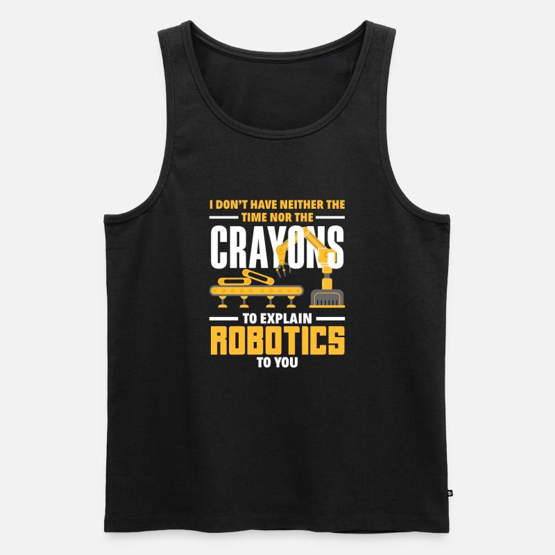 Programmeur de robots robotiques - Débardeur bio Premium Homme - noir