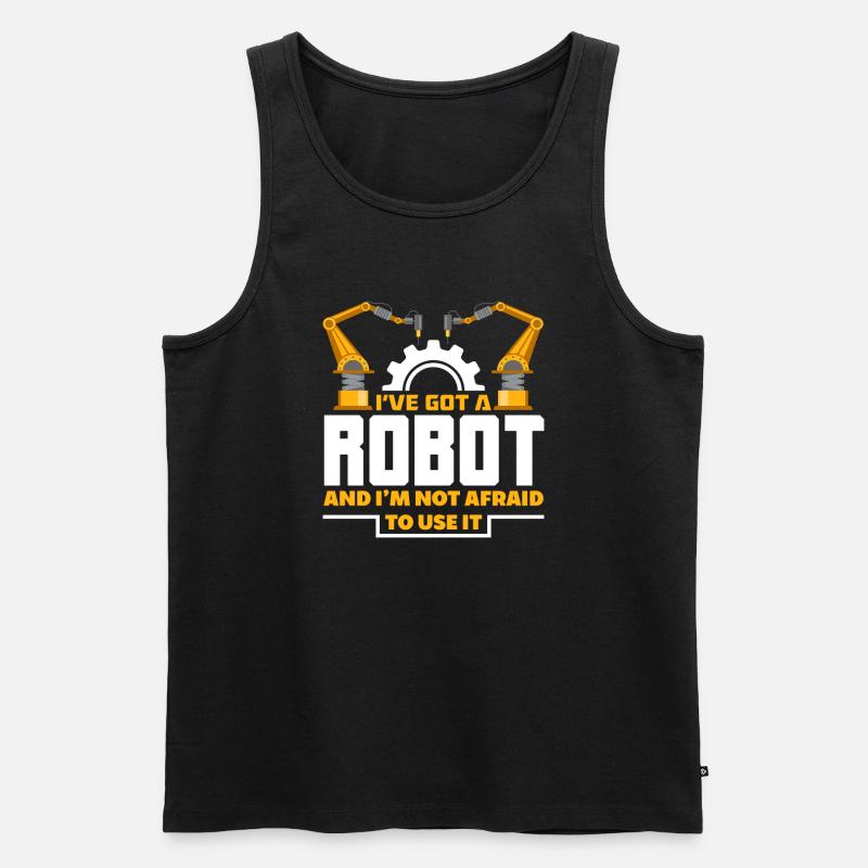 Robotik Roboter Programmierer - Männer Premium Bio Tank Top - Schwarz