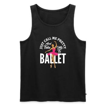 Süßes Ballerina Ballettänzerin Geschenk - Männer Premium Bio Tank Top - Schwarz - Vorne - AI Model Male 178 light (178cm)