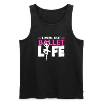 Süßes Ballerina Ballettänzerin Geschenk - Männer Premium Bio Tank Top - Schwarz - Vorne - AI Model Male 178 light (178cm)