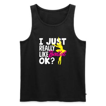 Süßes Ballerina Ballettänzerin Geschenk - Männer Premium Bio Tank Top - Schwarz - Vorne - AI Model Male 178 light (178cm)