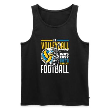 Lustiges Volleyball Geschenk - Männer Premium Bio Tank Top - Schwarz - Vorne - Michal (187cm)