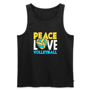 Funny Volleyball Gift - Men's Premium Organic Tank Top - black - Front - Michal (187cm)