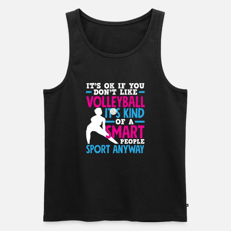 Lustiges Volleyball Geschenk - Männer Premium Bio Tank Top - Schwarz