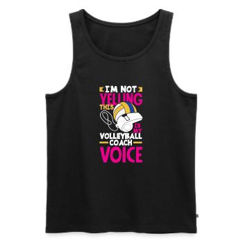 Funny Volleyball Gift - Men's Premium Organic Tank Top - black - Front - Michal (187cm)