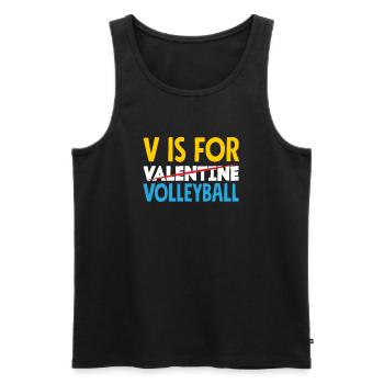 Lustiges Volleyball Geschenk - Männer Premium Bio Tank Top - Schwarz - Vorne - Michal (187cm)