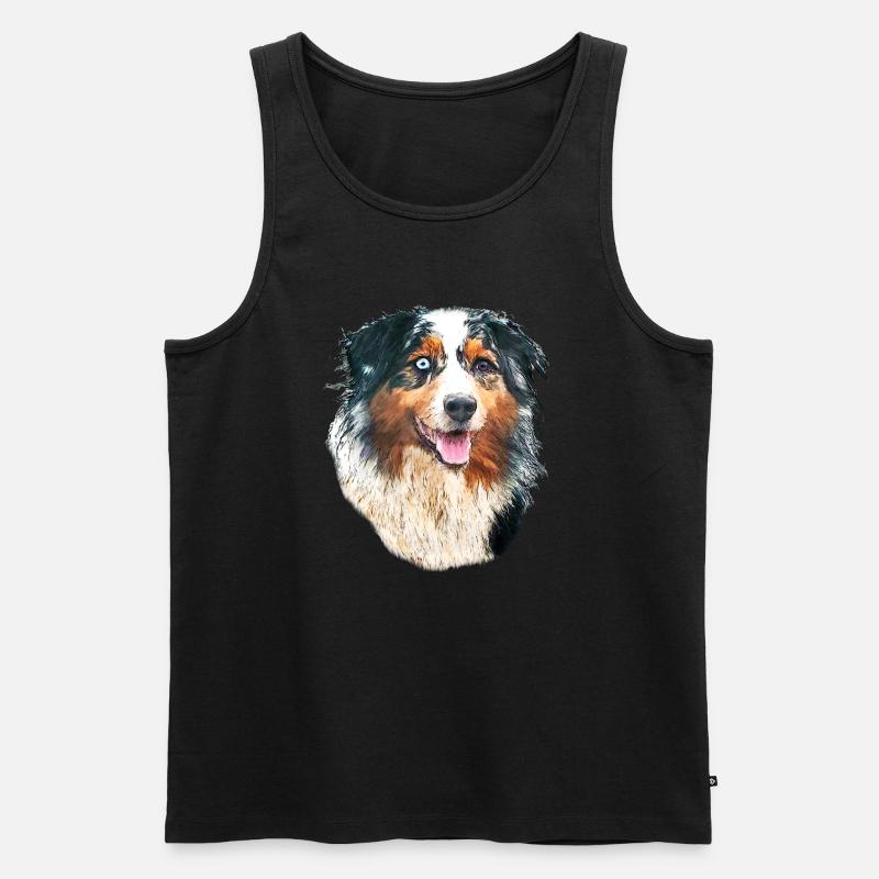 Aussie - Männer Premium Bio Tank Top - Schwarz