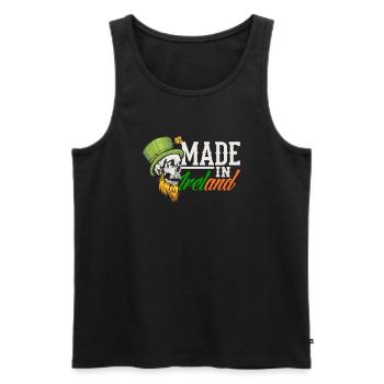 Drôle d’irlandais Irlande cadeau - Débardeur bio Premium Homme - noir - Devant - Michal (187cm)