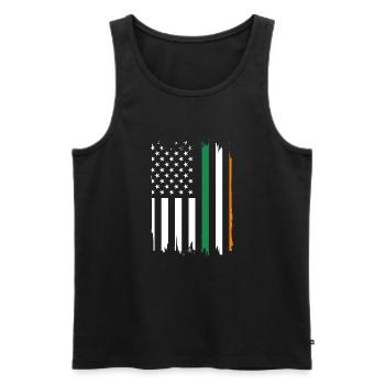 Drôle d’irlandais Irlande cadeau - Débardeur bio Premium Homme - noir - Devant - Michal (187cm)