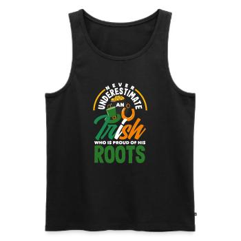 Funny Irishman Ireland Gift - Men's Premium Organic Tank Top - black - Front - Michal (187cm)
