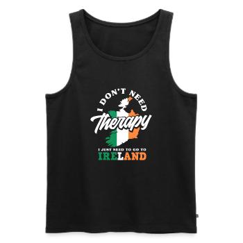 Drôle d’irlandais Irlande cadeau - Débardeur bio Premium Homme - noir - Devant - Michal (187cm)