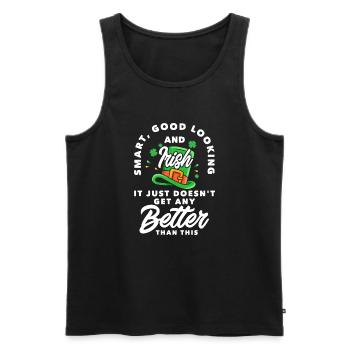 Funny Irishman Ireland Gift - Men's Premium Organic Tank Top - black - Front - Michal (187cm)