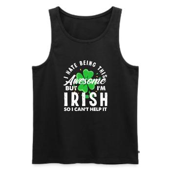 Funny Irishman Ireland Gift - Men's Premium Organic Tank Top - black - Front - Michal (187cm)