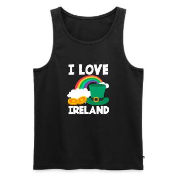 Funny Irish Ireland Gift - Men's Premium Organic Tank Top - black - Front - AI Model Male 178 light (178cm)