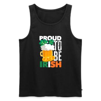 Funny Irishman Ireland Gift - Men's Premium Organic Tank Top - black - Front - Michal (187cm)