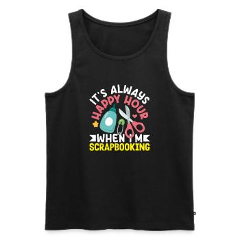 Memory Book, Scrapbook, Scrapbook, Scrapbook, Scrapbook - Men's Premium Organic Tank Top - black - Front - AI Model Male 178 light (178cm)