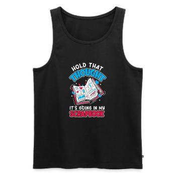 Memory Book, Scrapbook, Scrapbook, Scrapbook, Scrapbook - Men's Premium Organic Tank Top - black - Front - AI Model Male 178 light (178cm)