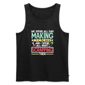 Memory Book, Scrapbook, Scrapbook, Scrapbook, Scrapbook - Men's Premium Organic Tank Top - black - Front - AI Model Male 178 light (178cm)