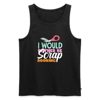 Memory Book, Scrapbook, Scrapbook, Scrapbook, Scrapbook - Men's Premium Organic Tank Top - black - Front - AI Model Male 178 light (178cm)