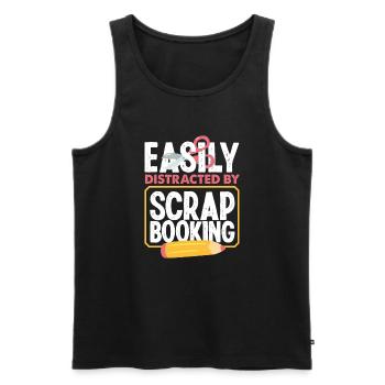 Memory Book, Scrapbook, Scrapbook, Scrapbook, Scrapbook - Men's Premium Organic Tank Top - black - Front - AI Model Male 178 light (178cm)