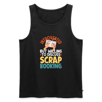 Memory Book, Scrapbook, Scrapbook, Scrapbook, Scrapbook - Men's Premium Organic Tank Top - black - Front - AI Model Male 178 light (178cm)