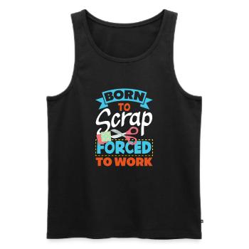 Memory Book, Scrapbook, Scrapbook, Scrapbook, Scrapbook - Men's Premium Organic Tank Top - black - Front - AI Model Male 178 light (178cm)