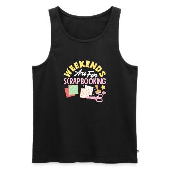 Memory Book, Scrapbook, Scrapbook, Scrapbook, Scrapbook - Men's Premium Organic Tank Top - black - Front - AI Model Male 178 light (178cm)