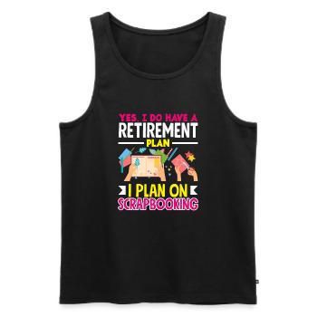 Memory Book, Scrapbook, Scrapbook, Scrapbook, Scrapbook - Men's Premium Organic Tank Top - black - Front - AI Model Male 178 light (178cm)