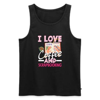 Erinnerungsbuch Scrapbook Sammelalbum Einklebebuch - Männer Premium Bio Tank Top - Schwarz - Vorne - AI Model Male 178 light (178cm)