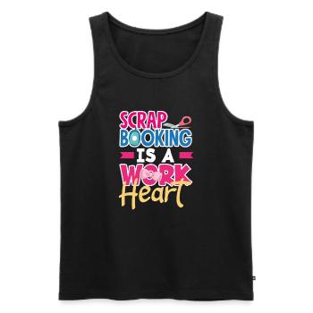 Memory Book, Scrapbook, Scrapbook, Scrapbook, Scrapbook - Men's Premium Organic Tank Top - black - Front - AI Model Male 178 light (178cm)